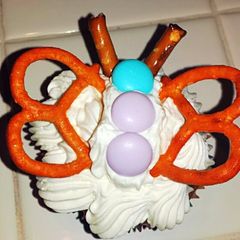 A picture of Ray's' Butterfly Carrot Cupcakes.