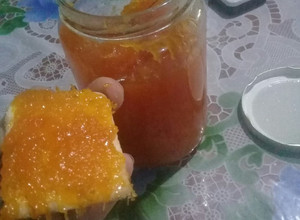 Una foto de Dulce de zapallo anco (calabacín)
