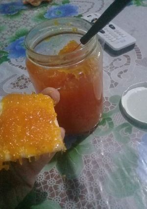 Una foto de Dulce de zapallo anco (calabacín)