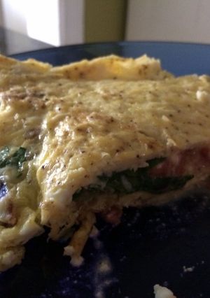 A picture of Feta And Spinach Omelette.