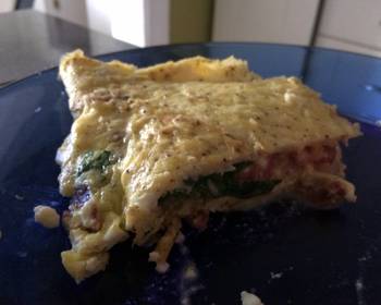 Fresh, Prepare Recipe Feta And Spinach Omelette Delicious Steady