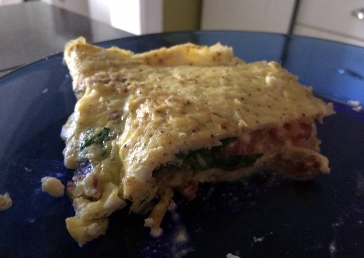 Easy Way to Prepare Perfect Feta And Spinach Omelette