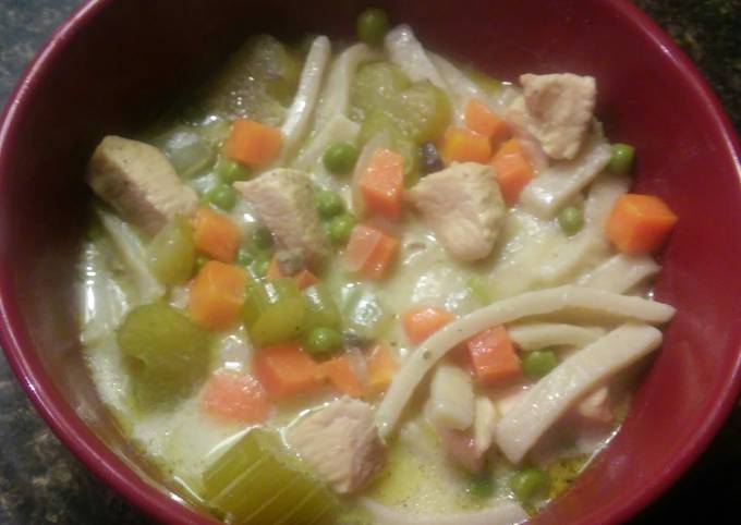 Ultimate Croc Pot Creamy Chicken Noodle