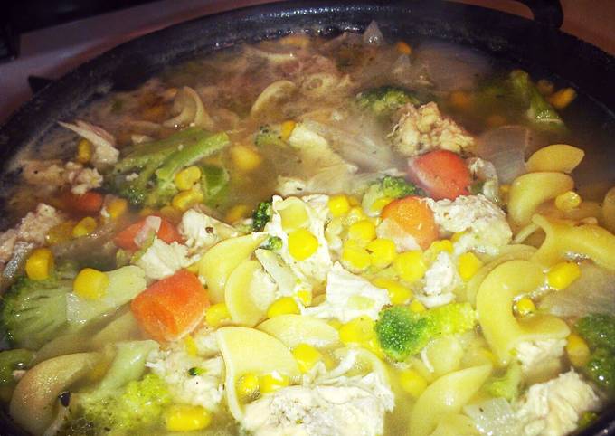 Recipe of Homemade chicken noodle soup