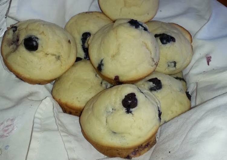 Simple Way to Prepare Super Quick Homemade Blueberry Muffins