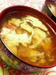 A picture of Piping Hot Egg Drop Soup With Shio-Kombu.