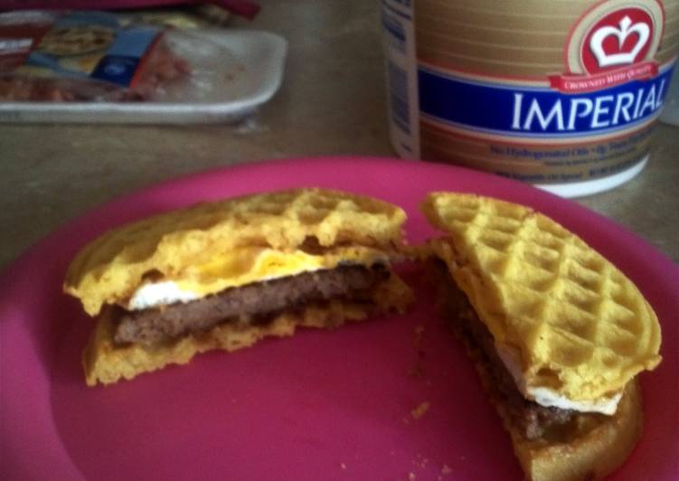 Recipe of Homemade Waffle Breakfast Sandwiches (like Jack in the Box)