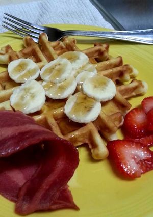 A picture of Elvis waffles.