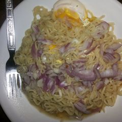 A picture of Korean noddles.
