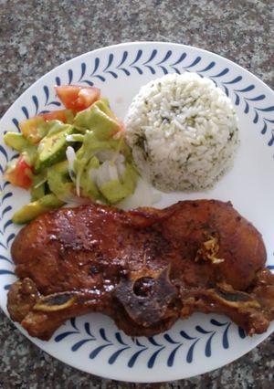 Una foto de Chuletas de cerdo en coca cola