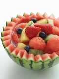 Watermelon Fruit Punch In a Watermelon Bowl