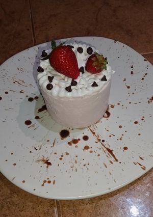Una foto de Mousse de fresa