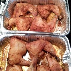 Individual roast chicken leg quarters A picture of Individual roast chicken leg quarters.