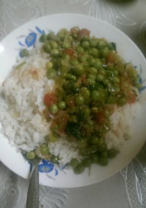 A picture of Rice and Peas.
