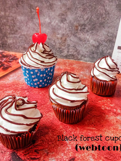 Foto resep Black forest cupcake (webtoon)