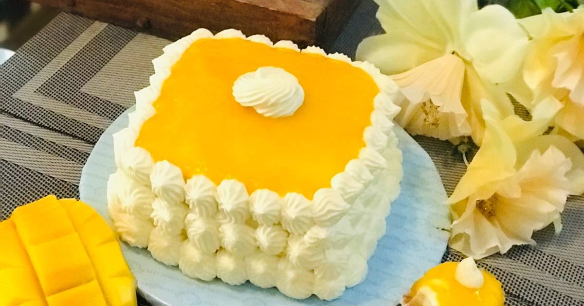 Fresh Baked Eggless Mango Cake - Jamshedpur Online Cake Shop