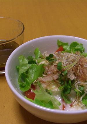 A picture of Healthy Thick and Silky Tofu Salad.