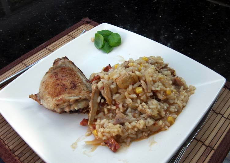 Recipe of Super Quick Homemade chicken and chorizo risotto