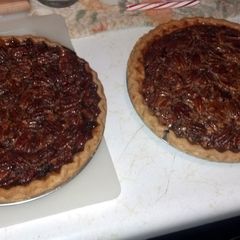 A picture of Grandma's Pecan Pumpkin Pie.