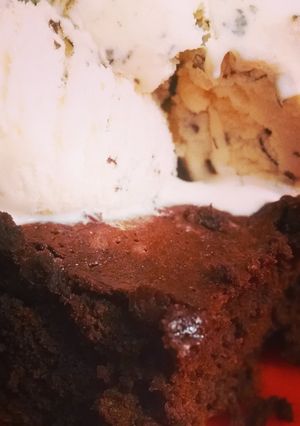 A picture of Super rich *almost healthy* brownies.