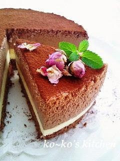 A picture of Double Chocolate Mousse Cake.