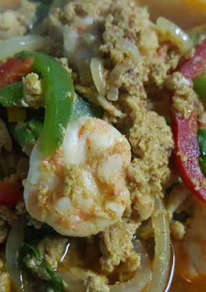 รูปของ กุ้งผัดผงกะหรี่