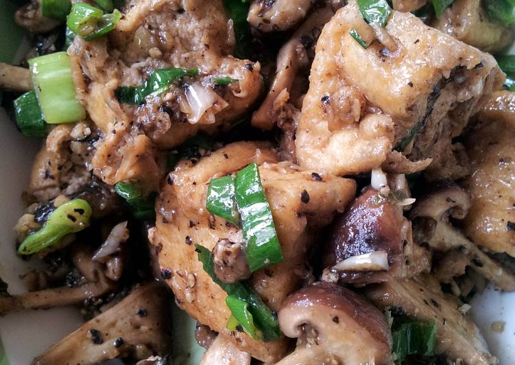 Simple Way to Prepare Ultimate Tahu Shitake Mushroom Black Pepper
