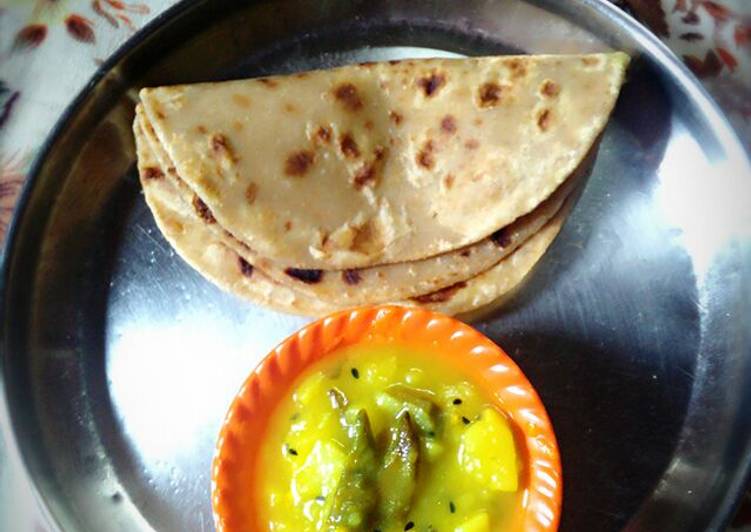 Easiest Way to Make Ultimate Potato curry and paratha