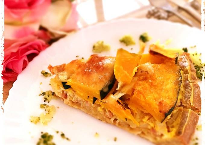 Easiest Way to Prepare Quick Warming and Rich Buckwheat Quiche with Kabocha Squash and Soy Milk