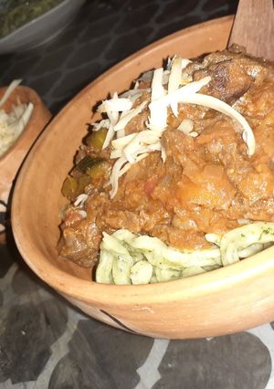 Una foto de Fideos caseros de acelga y espinaca thiaguin