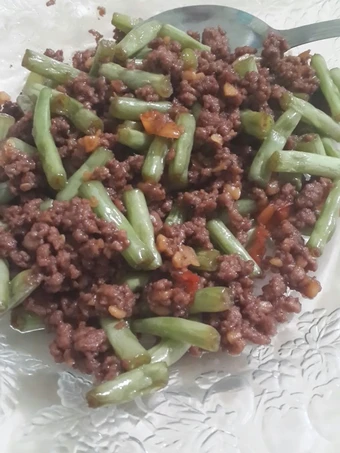 Langkah Gampang Menyiapkan Resep  Tumis daging cincang buncis teteh yang Enak Banget, Enak