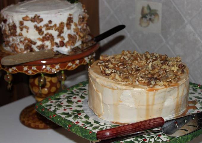 Caramel Apple Walnut Cake