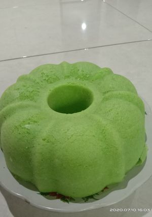 Foto resep Pandan cake steamed (bolu kukus pandan)