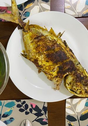 Foto resep Ikan Kue Bakar Bumbu Kuning (pakai Teflon)