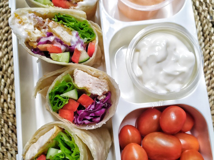 Langkah Mudah untuk Menyiapkan Tortilla wraps / kebab gulung sayuran menu bekal, Menggugah Selera