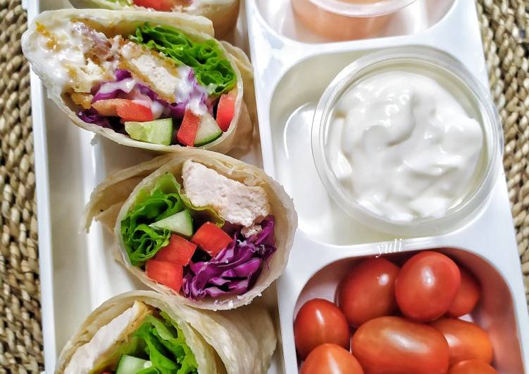 Tortilla wraps / kebab gulung sayuran menu bekal