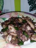 Cumi  saus tiram cabe hijau