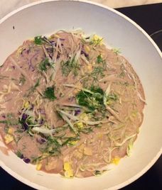 bắp cải tím làm món chay