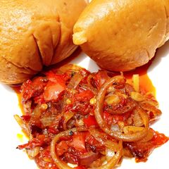 A picture of Moimoi with sauce.