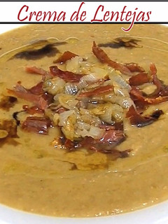 Una foto de Crema de Lentejas