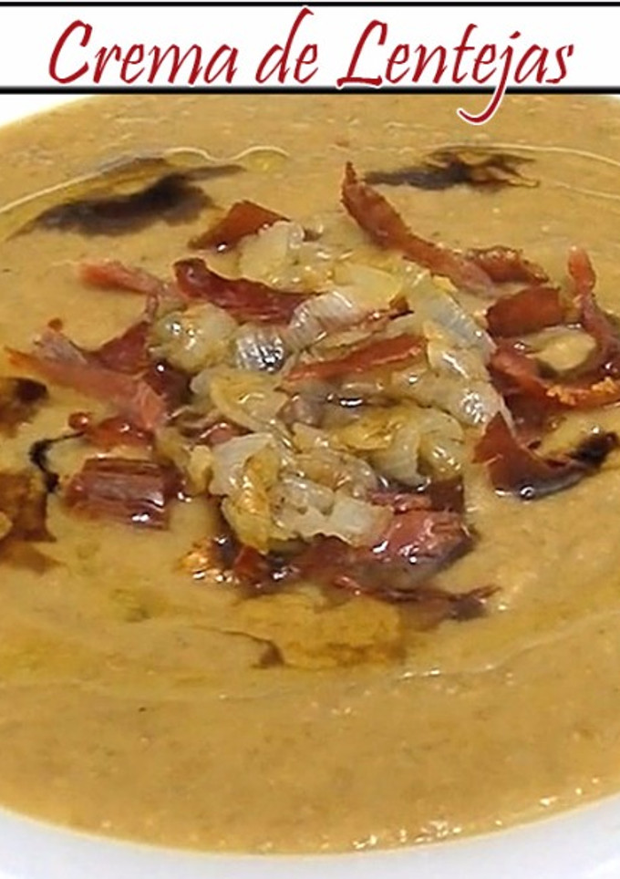 Una foto de Crema de Lentejas