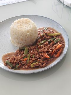 Una foto de Carne de Soya Mongoliana
