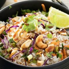 A picture of Cashew and Coconut fried rice.