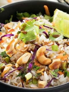 A picture of Cashew and Coconut fried rice.