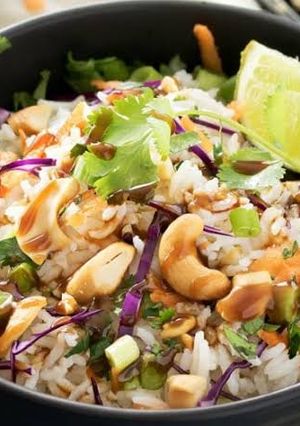 A picture of Cashew and Coconut fried rice.
