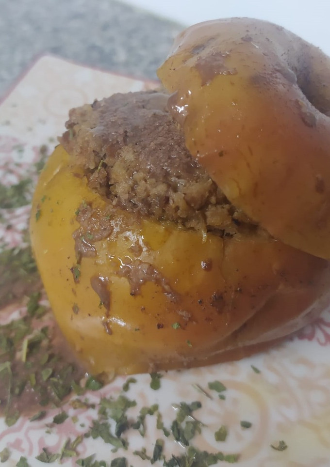 Una foto de Pomes farcides (adaptació vegana)