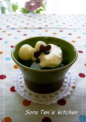 A picture of Green Tea Kanten.