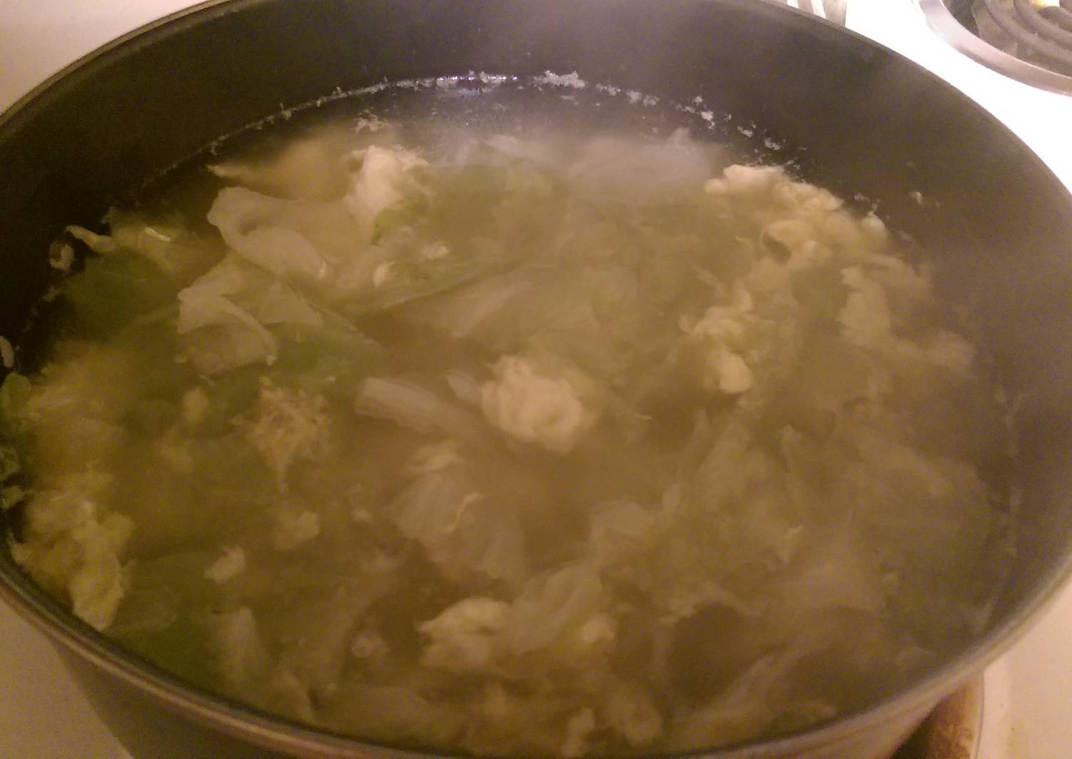 Chicken Cabbage Egg Drop Soup Recipe by NolanRyanLady Cookpad