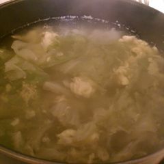 A picture of Chicken Cabbage Egg Drop Soup.