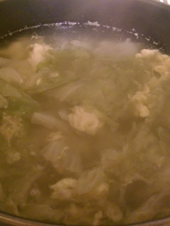 A picture of Chicken Cabbage Egg Drop Soup.
